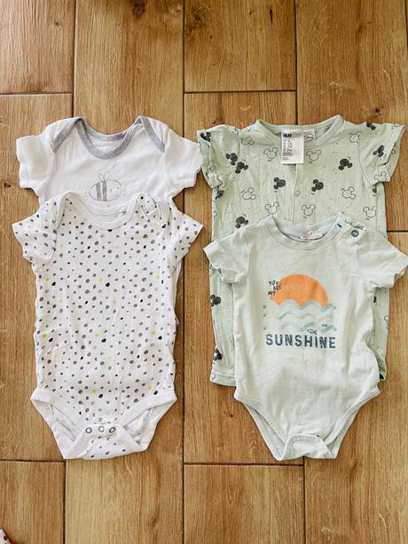 Body s krátkym rukávom a letný overal, h&m,74