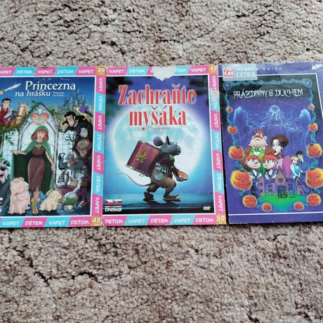 Dvd je ich veľa rozprávky 3ks za1e,