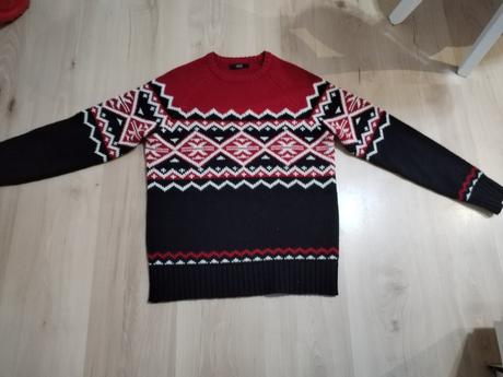 Zimny, norsky vzor, vianocny, unisex m,l teplý, ovs