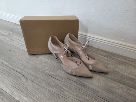 Kožené lodičky s mašľou, next,41