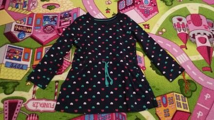 Tmavomodré šatočky/tunika, 98