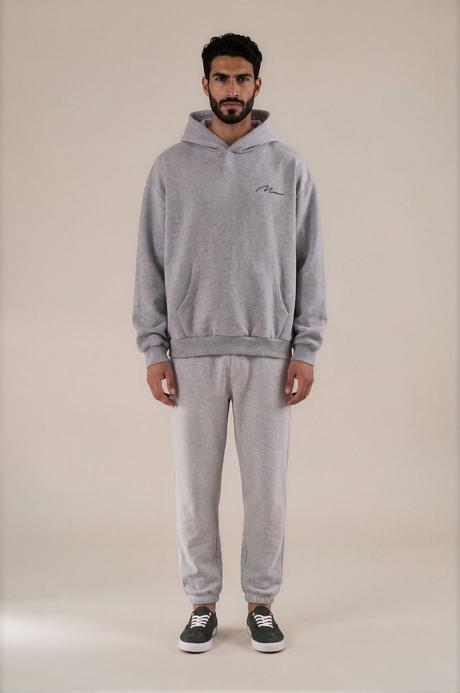 Oversize mikina s džínsovým detailom boohoo man, xl