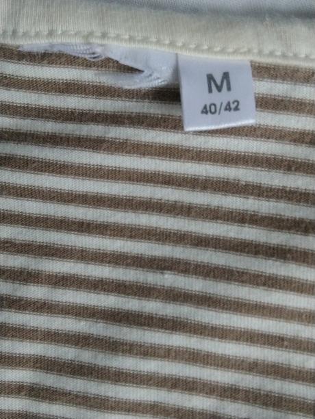 Dámsky pásikavý hnedo biely top, l/xl, l