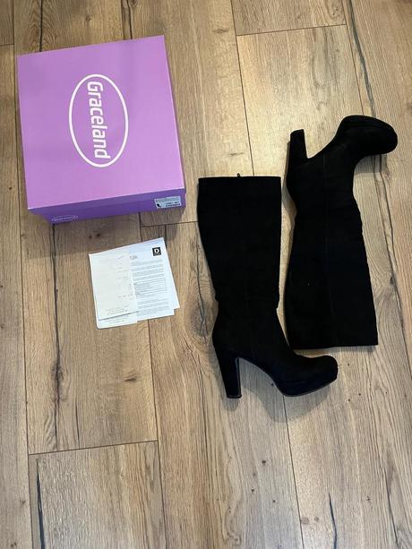 Semišove čižmy, deichmann,36