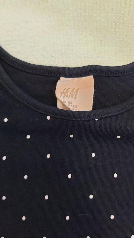 Tričko bodkované h&m 80, h&m,80