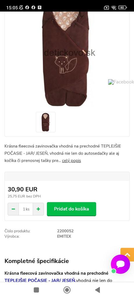 Emitex - zavinovačka do autosedačky, 