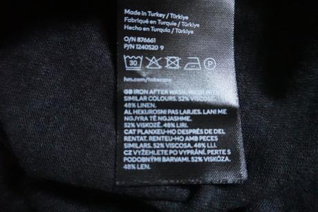 Ľanové tričko h&m linen blend, h&m,l