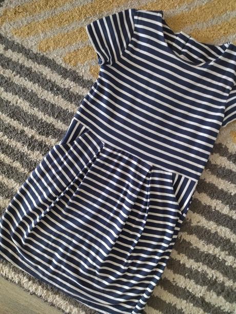 Pásikavé šaty 122/128, h&m,122