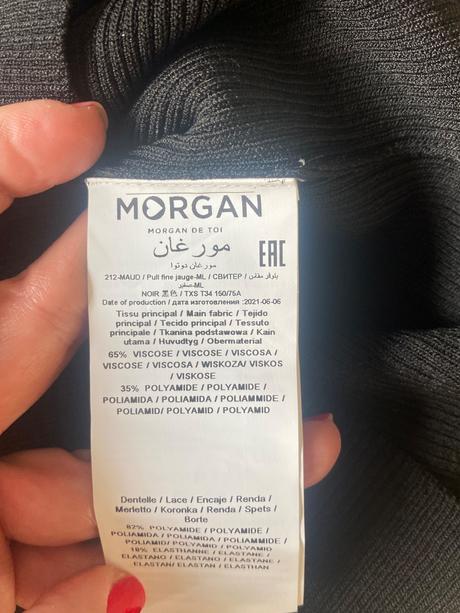 Elegantný čipkový pulover, morgan,s