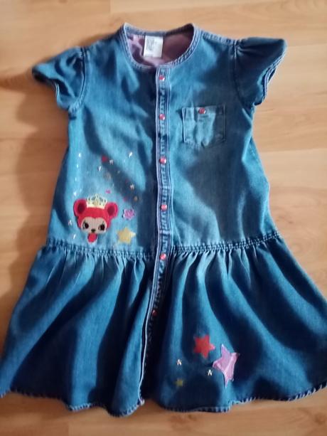 Rifľové šaty h&m, h&m,122