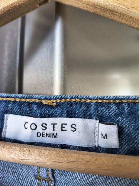 Costes svetlo modrá riflová elastická sukňa m-l, l