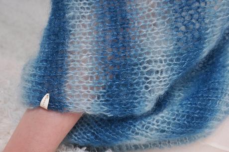 Mohérové dlhšie svadobné bolerko, l / m / s / xs