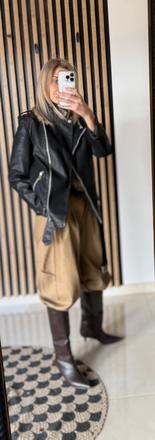 Štýlová biker koženková bunda, reserved,xs