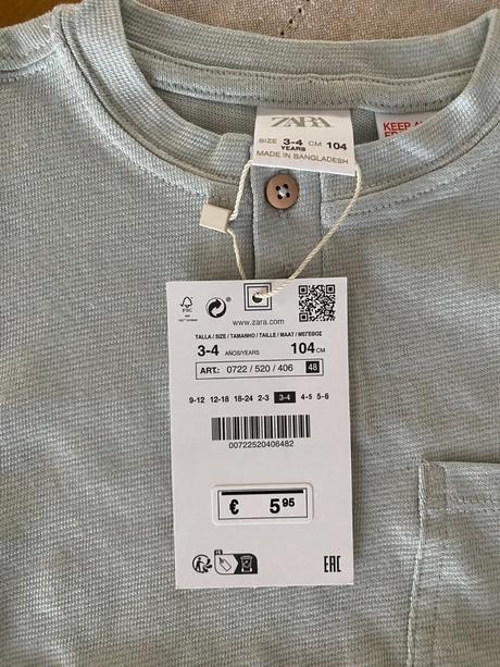 Tričko s gombíkmi, zara,104