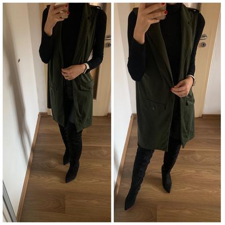 Khaki/ olivová vesta, xs