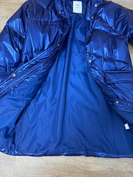 Modrá metalická bunda, sinsay,152