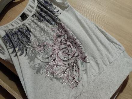 Zarga tričko s farebnými kamienkami, m