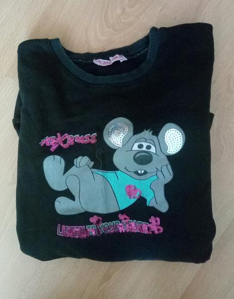 Dievčenská mikina s motívom myšky, 140