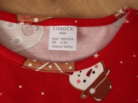 Vianočné šaty lindex 122/128 (6-8 r.) perníky, lindex,122