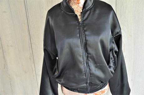Saténová bomber bunda-m, m