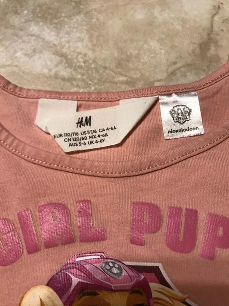 Paw patrol šaty pre princeznú, h&m,110