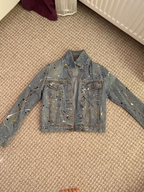 Rifľový maľovaná bunda, s