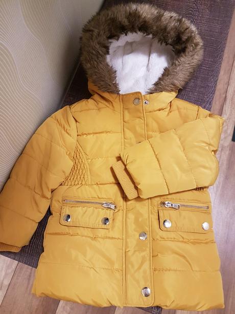 Zimna bunda 12-18mes +čiapka a šál, f&f,86