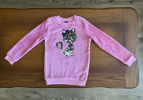 Teplá chlpatá mikina s mačičkou premieňacou, kiki&koko,128