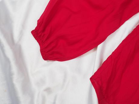 Kvalitná červená blúzka h&m conscious collection, h&m,34