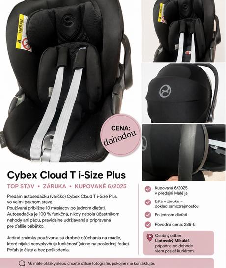 Cybex cloud t i-size plus, cybex