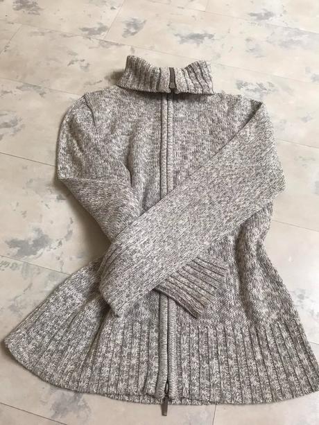 Melírovaný sveter na zips s/m, m