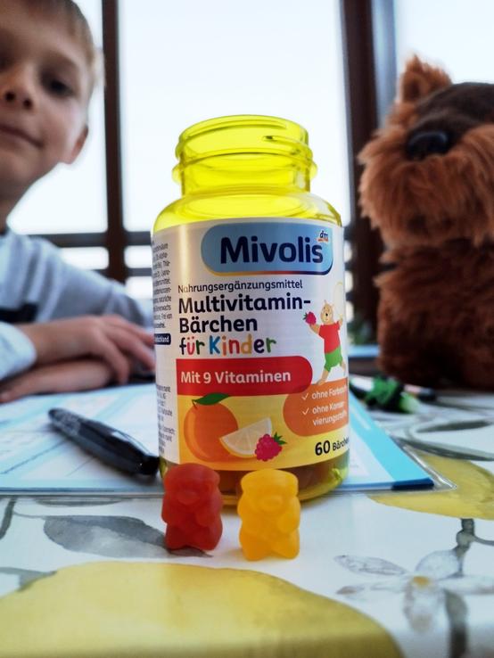 Mivolis Multivitamínové medvedíky pre deti, 60 ks