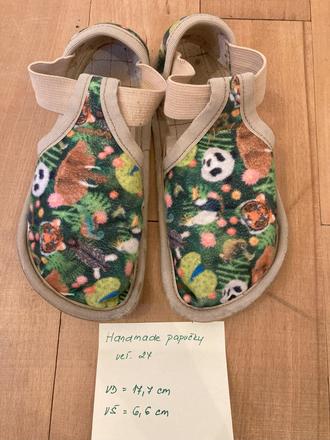Handmade barefoot papučky, veľ. 27, 27