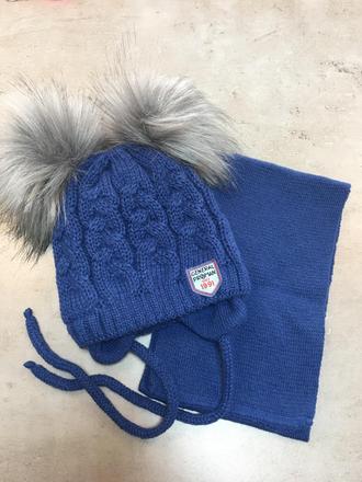 Ciapka so šálom na 1-1,5roka, 86