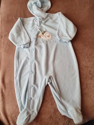 Zamatový overal s kapucňou na spanie č.80, 80