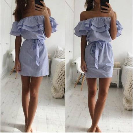 Letne ruffle saty, m / s