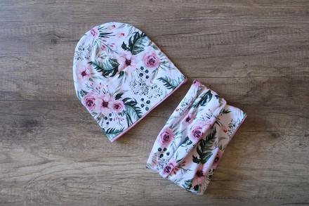 Čiapky, čelenky, sety, plus rúško, 50 - 158