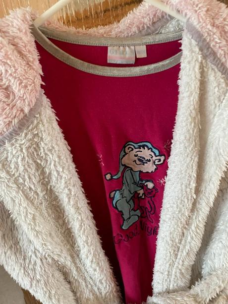 Chlpatkový  sovičkový župan f&f s kapuckou v. 128, f&f,128