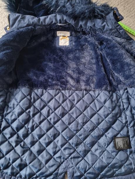 Zimna bunda 122 hm, h&m,122