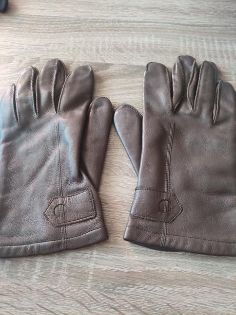 Kožené zateplené rukavice, l