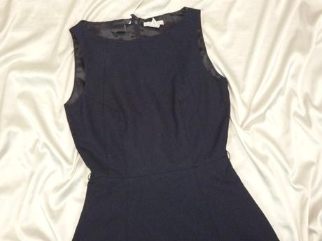 Kvalitné tmavomodré šaty, h&m,34