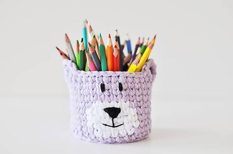 Košík medvedík s uškami,