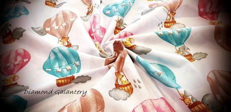 Bavlnená látka - balóniky- cena za 10 centimetrov,