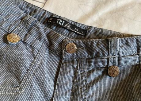 Prúžkové elastické nohavice trf zara v. 34/36, zara,36