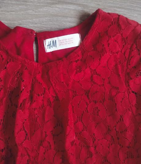 Slávnostné čipkované šaty, h&m,128