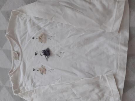 Biely dievcensky pulover s baletkami, zara,116