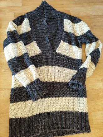 Extra teplý pulóver  s mega dlhými rukávmi, l