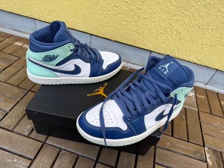 Nike air jordan 1 mid blue mint veľ. 41, air jordan,41