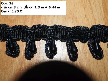 Krajky, lemovky, stuhy a strapce, 