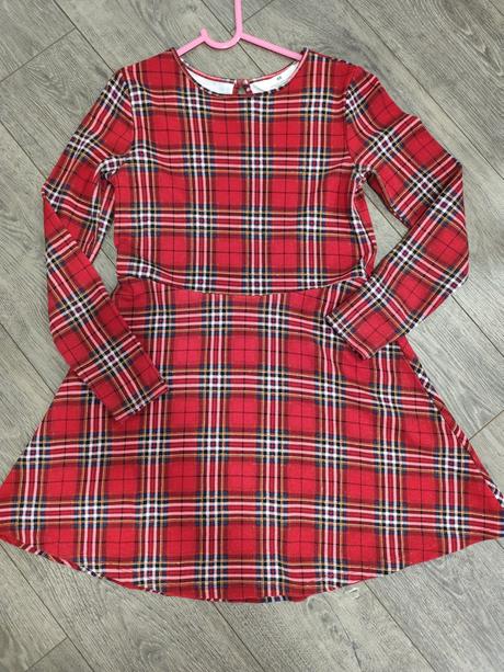 Vianočné šaty 134/140 hm, h&m,134